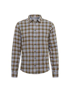 BLEND Camisa azul / caqui / blanco