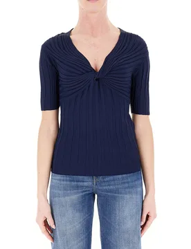 Maglia scollo a V LIU JEANS BLU SCURO M - Liu jo - FashionsVida