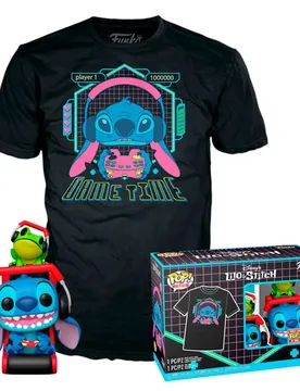 T-shirt à Manches Courtes Disney Stitch Gamer With Frog Black XL unisex
