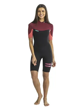 Shorty à Manches Courtes Avec Fermeture éclair Au Dos Sofia 3/2 Mm Rose Pink XL - Jobe - FashionsVida