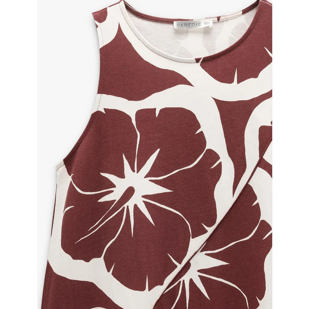 Vestido midi 100% algodón con estampado floral - Parfois - FashionsVida