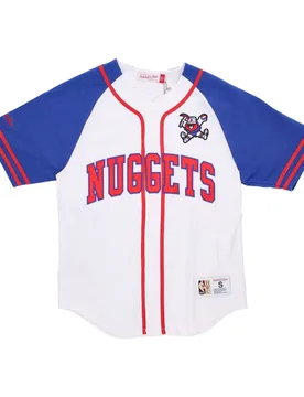 Casacca Bottoni Uomo Nba Practice Day Button Front Jersey Hardwood Classics Dennug White - Mitchell & Ness - FashionsVida