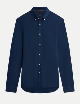 Hemd aus Viskose Blau XL