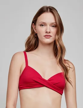 Top de bikini de capacidad en tejido de estructura - Gisela - FashionsVida