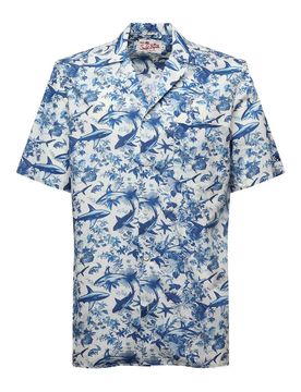 Camicia kalea con stampa di squalo