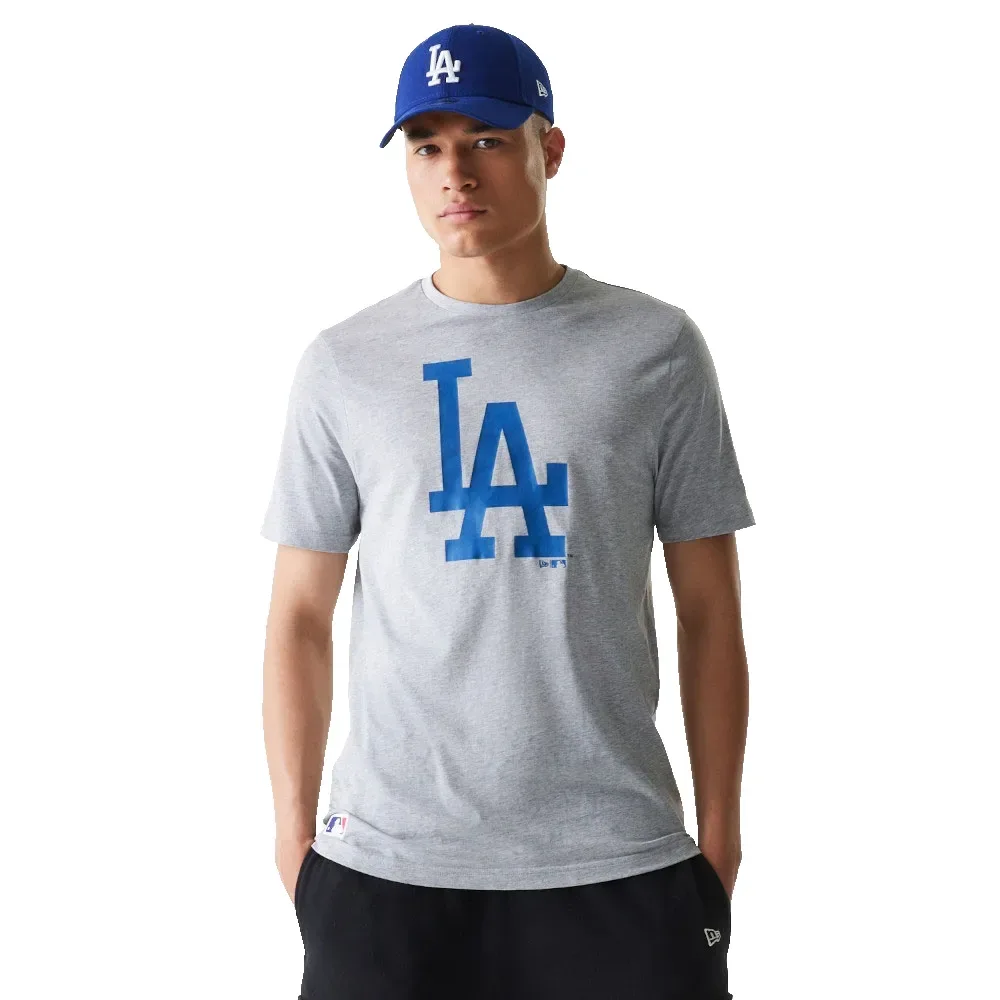 Maglietta A Maniche Corte Mlb Regular La Dodgers Grey Med XS - New era - FashionsVida