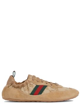 Elegant Trimmed Sneakers with Iconic Web Detail