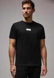 Street One T-Shirt mit kleinem Print male Schwarz