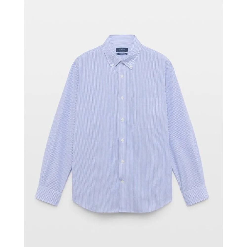Camisa de algodón stretch de popelín de rayas bicolor - Dustin - FashionsVida