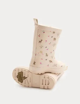 Kids' Wellies (4 Small - 2 Large) Cream Mix Female - M&S - FashionsVida