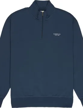 Sweat à Demi-zip Co Emb Dark Denim S