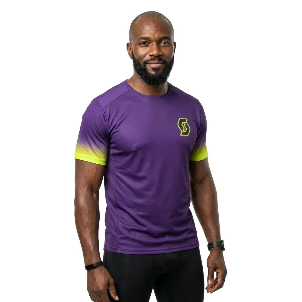 Maglia A Maniche Corte Rc Progressive Purple / Yellow - Scott - FashionsVida
