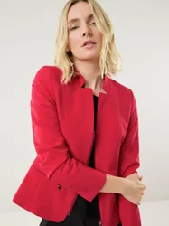 Kofferblazer Airline, normale Größen#Kurzgrößen, Farbe Rot, 50, knitterfrei super bequem Damen