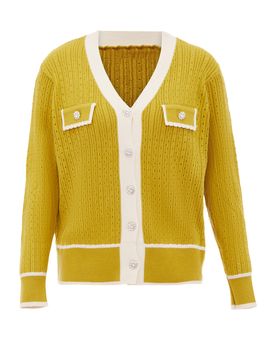 NALLY Cárdigan beige / mostaza
