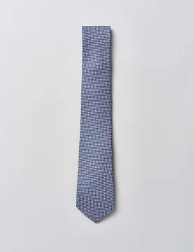 Cravatta Pellizzari blu micro quadretto bi-colore di pura seta - Rodolfo Pellizzari - FashionsVida