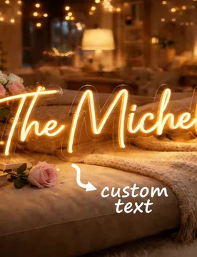 Cartel de luz de neón personalizado para boda, placa de nombre de neón personalizada de 10-39 pulgadas con fecha, placa de nombre de luz de neón pa - Shein - FashionsVida