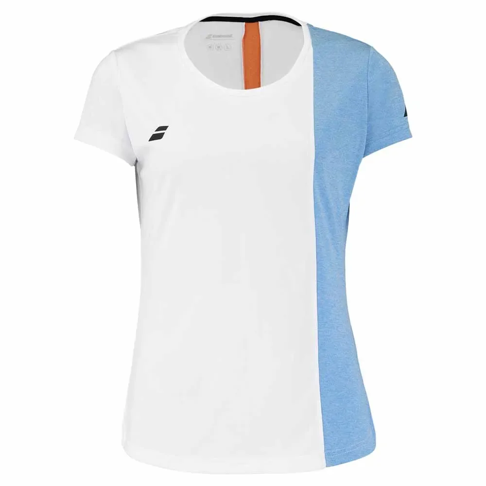 Play Short Sleeve T-shirt White / Blithe Blue Hthr XS - Babolat - FashionsVida