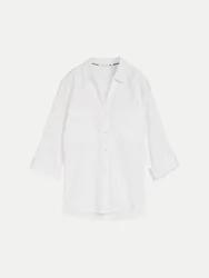 Bluse mit Brusttaschen Weiß 40