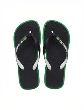 Brasil Twist nera con profilo verde - Havaianas - FashionsVida