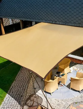 Tela de sombra para patio al aire libre, pantalla de privacidad para el jardín resistente a los rayos UV y reforzada con ojales, malla de sombreado d - Shein - FashionsVida