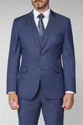 Mens Long Sleeve Regular Suit Jacket In Blue