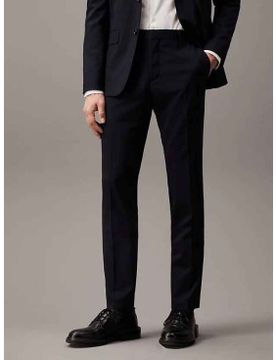 Para hombre. K10K103084 Pantalón de traje de lana Slim (46), Casual, Fiesta, Clásico, Elastano