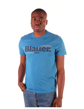 Maglietta A Maniche Corte 21sbluh0233-0057 Light Blue L - Blauer - FashionsVida