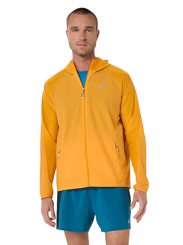 Giacca da running da uomo Road Packable arancione M - Asics - FashionsVida