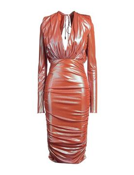 Vestido midi Mujer Naranja 36,38,40 Mujer