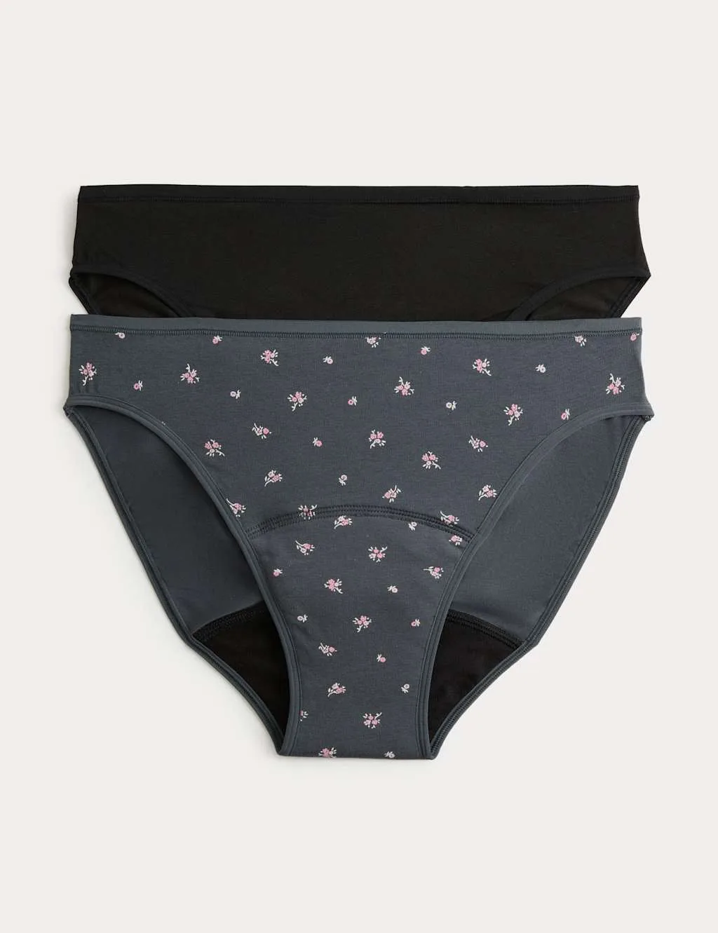 Pack Printed Period High Leg Knickers Carbon female - M&S - FashionsVida