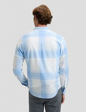 Regular Clean Western Shirt Halogen Ombre Plaid Größe XL male