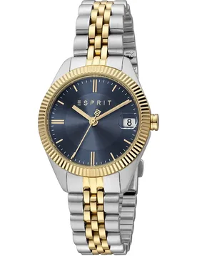 Orologio Da Donna Madison Silver Grey Yellow Gold / Silver Grey Yellow Gold / Night Blue One Size - Esprit - FashionsVida