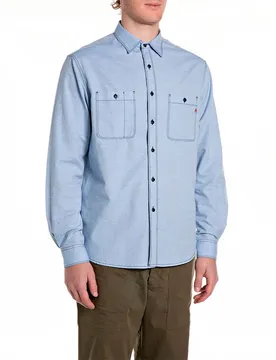 Chemise à Manches Longues M4150 .000.85496 Light Blue M