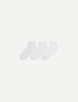 Pack 3 Socquettes Sport L Blanc - Bershka - FashionsVida