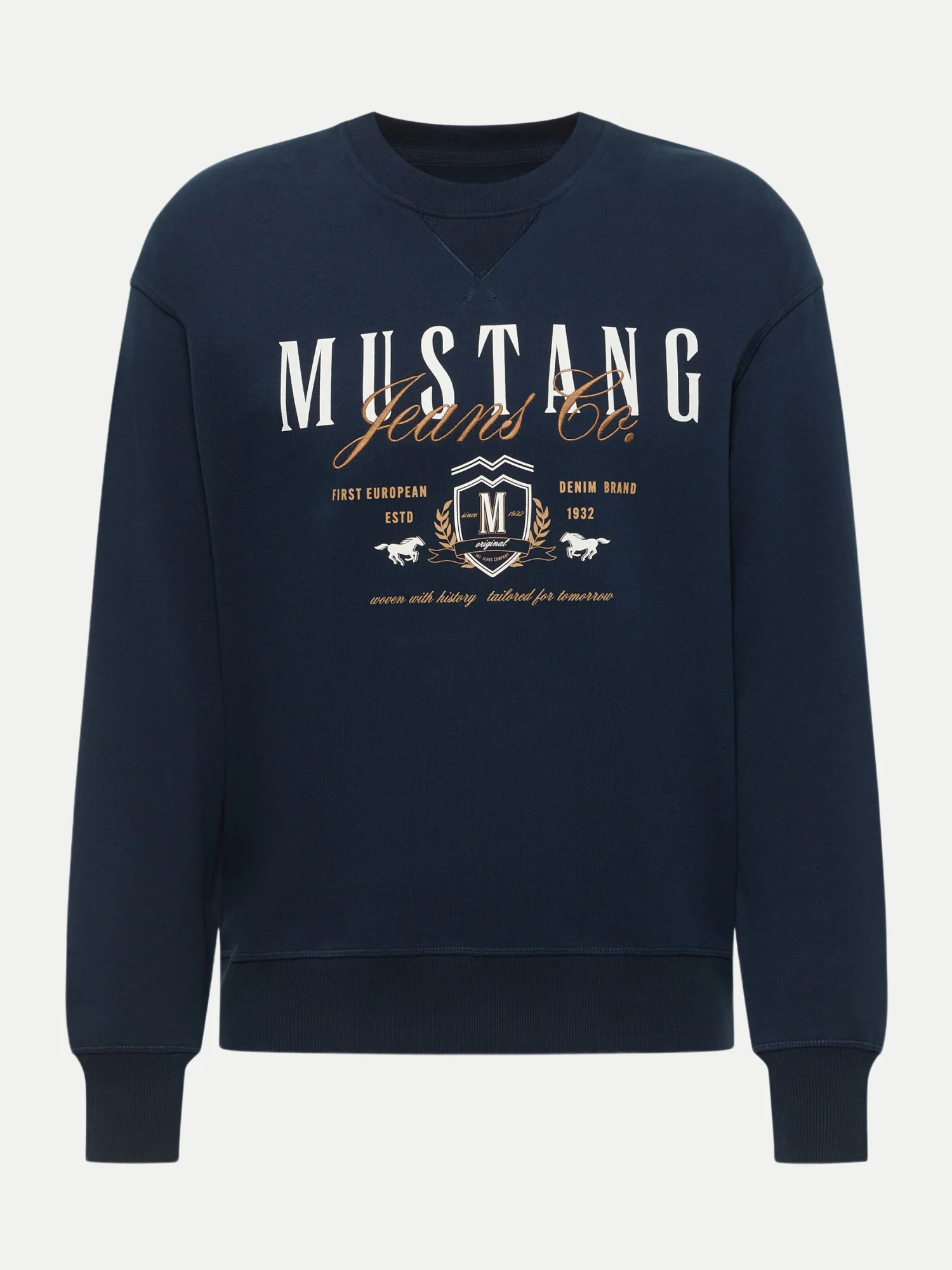 Mustang Sweatshirt AUBURN Blau XL - Mustang - FashionsVida