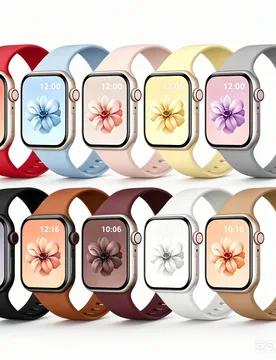 Piezas de correas de reloj deportivas de silicona suave para Apple Watch 38mm 40mm 41mm 42mm 44mm 45mm 46mm 49mm, unisex, compatible con Series 10 SE - Shein - FashionsVida