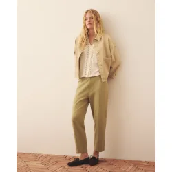 Pantalón slouchy de tipo rústico de mujer
