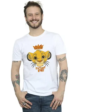 Mens The Lion King Future T-Shirt (White) Cotton - Size X-Large - Disney - FashionsVida