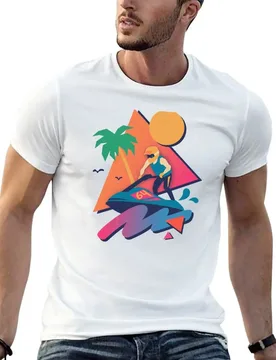Wave Runner T-Shirt Retro Style Print Casual Top - Aliexpress - FashionsVida