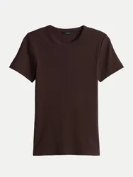 T-Shirt Samuna mit Muschelkante Braun 38