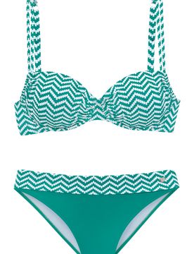 JETTE Bikini gris / blanco