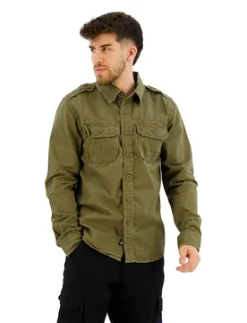 Camicia A Maniche Lunghe Vintage Olive 6XL - Brandit - FashionsVida