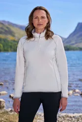 Montana Womens Half-Zip Fleece - Beige - Beige - Size: 10