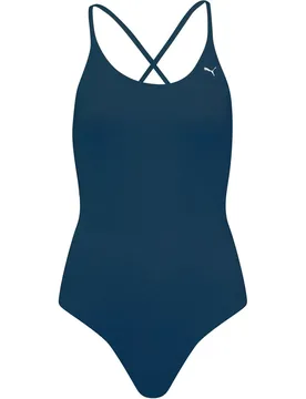 Swim V-Neck Crossback Damen Badeanzug, schwarz XS