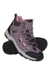 Adventurer' Womens Waterproof Rain Boots Cushioned Footbed Mesh Lining Trail Trekking Wellies Lilac - Size Uk 4