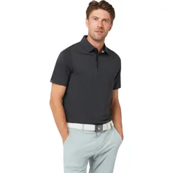 Polo Two Tone Geo Jacquard, schwarz/grau m