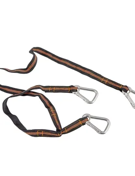 Safety Rope With 3 Hooks Black One Size unisex - Talamex - FashionsVida