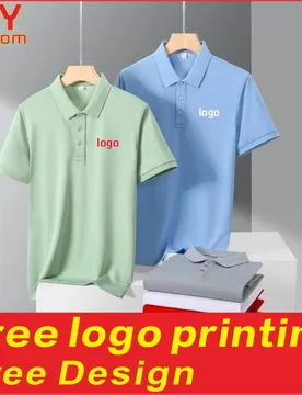 Solid Color Cotton Breathable Men's and Women's Polo Shirts, T-Shirts, Printed Logos, Embroidered Summer Workwear, Short Sleeves - Aliexpress - FashionsVida