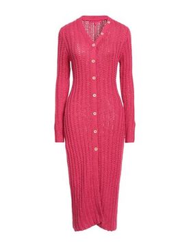 Midi-Kleid Damen Fuchsia M Damen