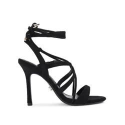 Womens Suedette Fabrizia Sandals - Black - Size Uk 5